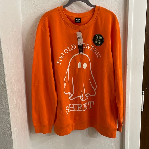 ADTN Men's Too Old For This Sheet Sweatshirt Size XXL in Orange - Picture 1 of 5